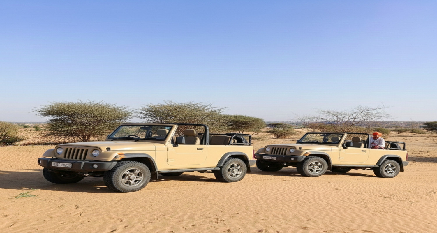 Desert Camel  Jeep Safari Osian