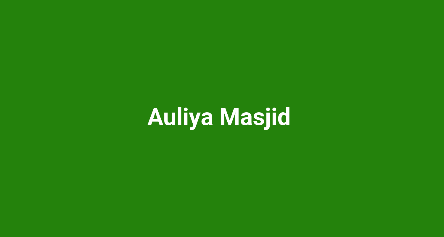 Auliya Masjid
