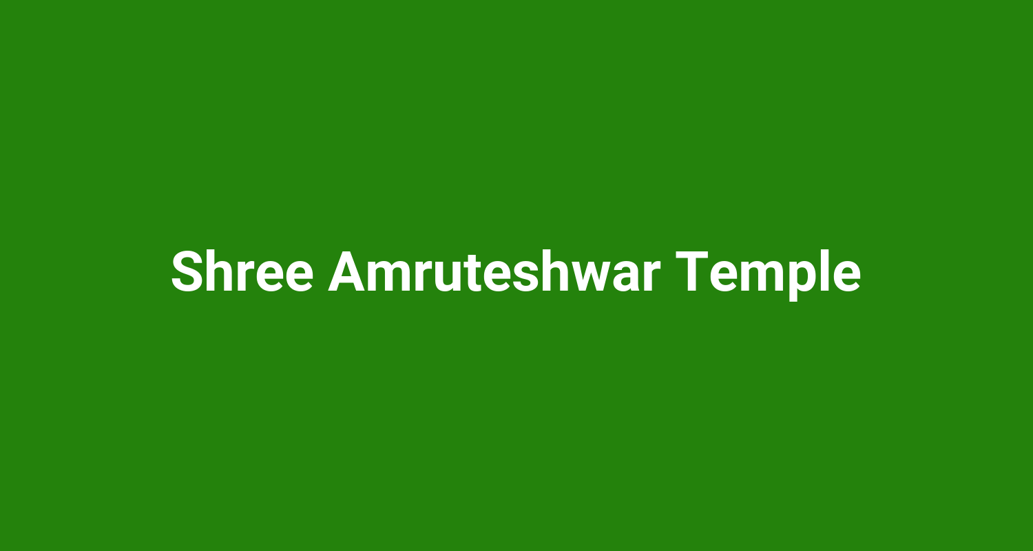 Shree Amruteshwar Temple