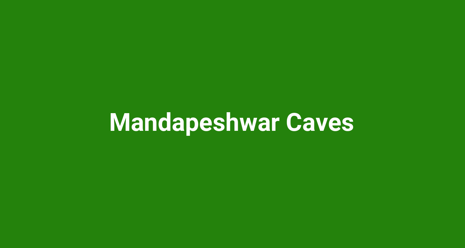 Mandapeshwar Caves