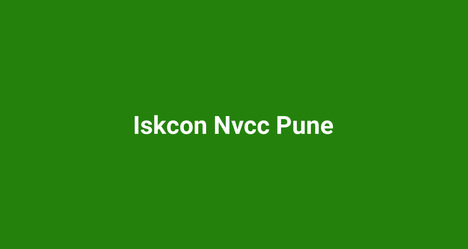 Iskcon Nvcc Pune
