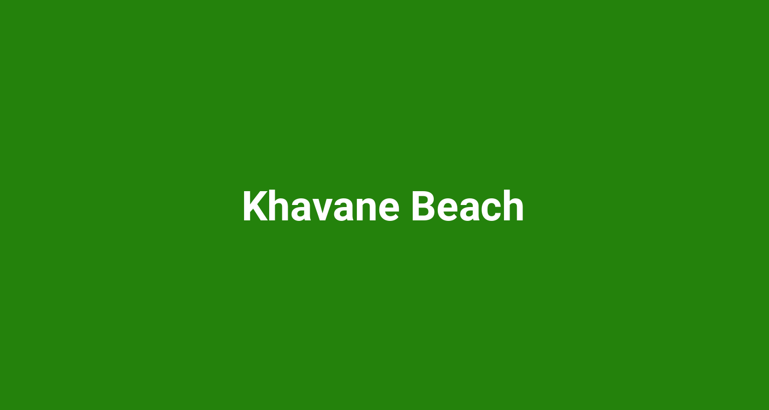 Khavane Beach