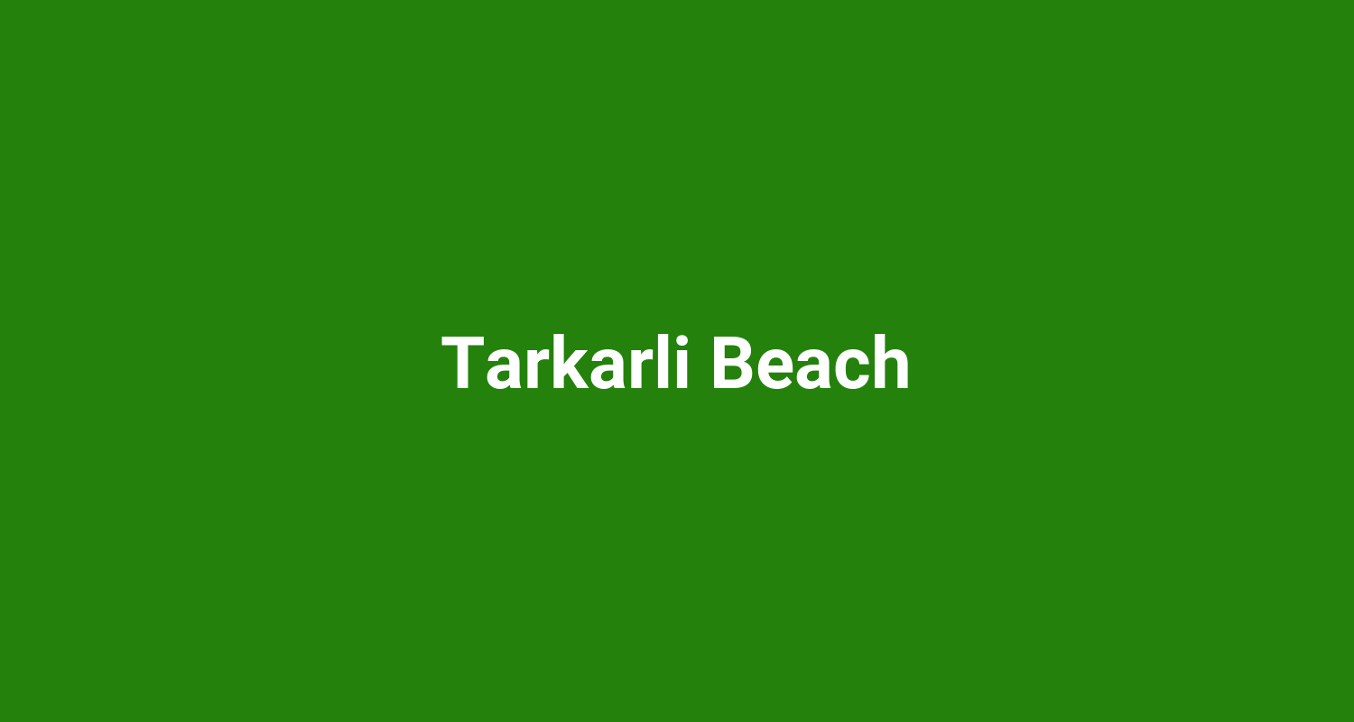 Tarkarli Beach
