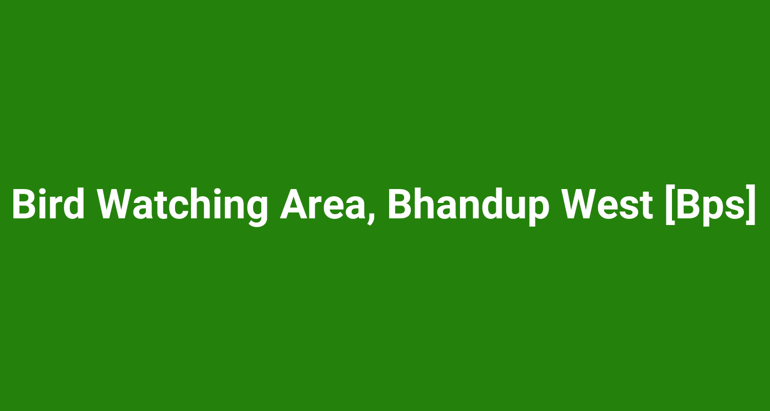Bird Watching Area Bhandup West Bps