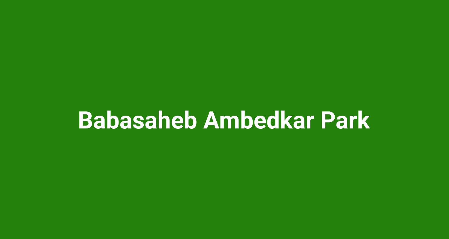 Babasaheb Ambedkar Park