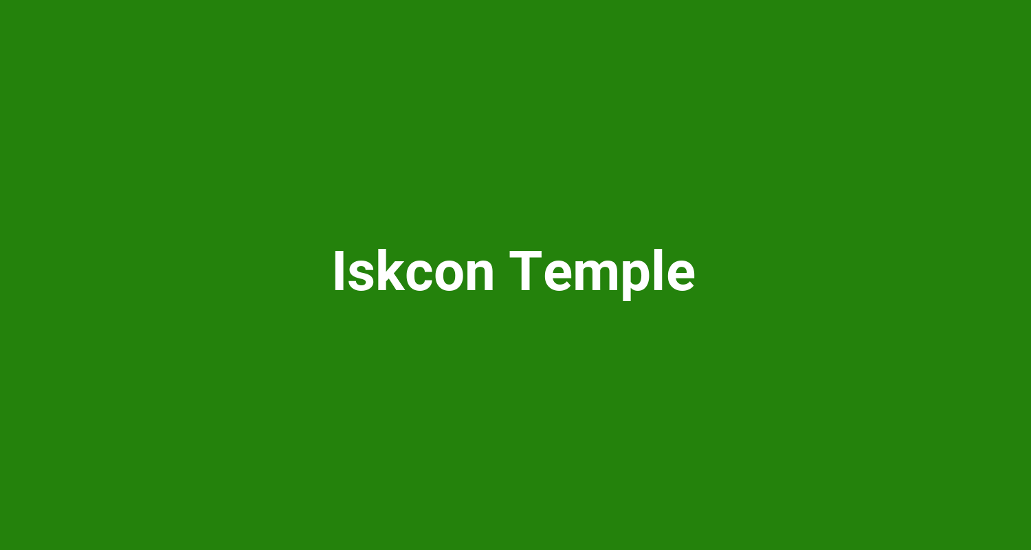 Iskcon Temple