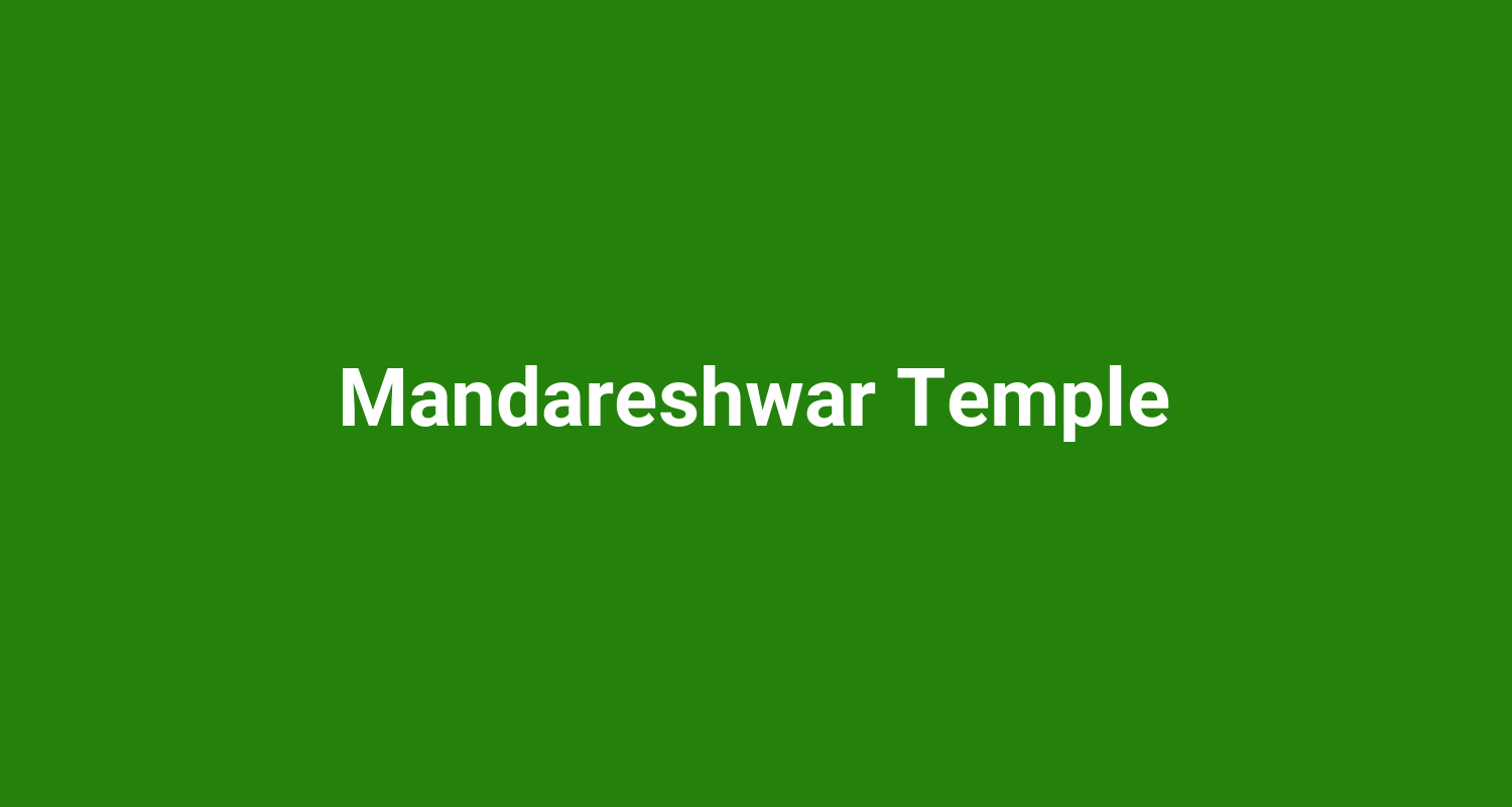 Mandareshwar Temple