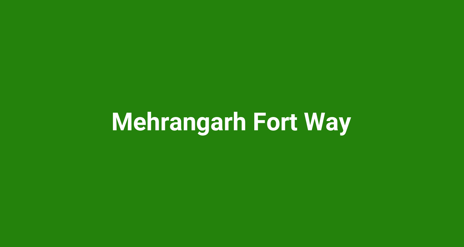 Mehrangarh Fort Way