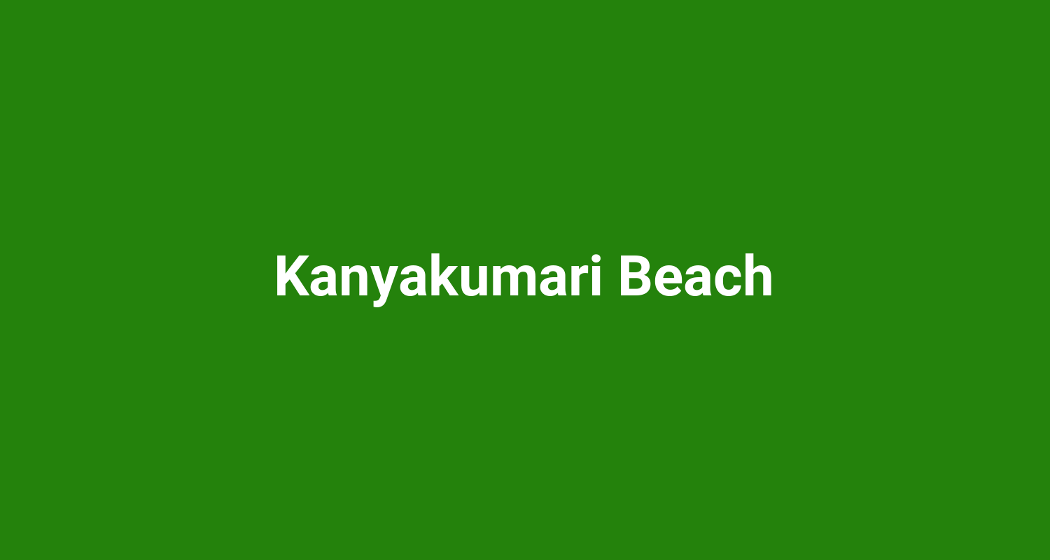 Kanyakumari Beach