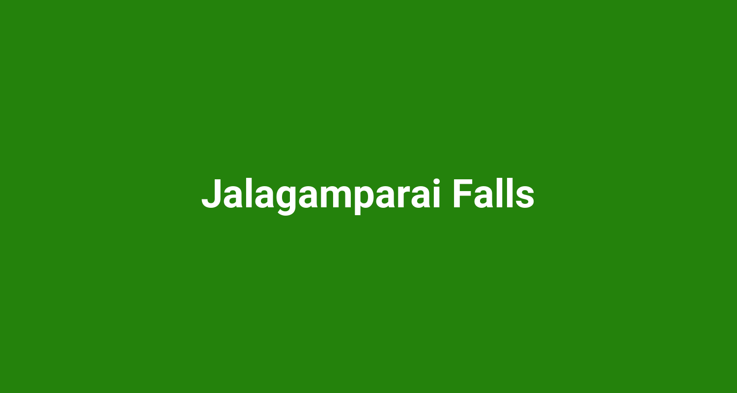 Jalagamparai Falls