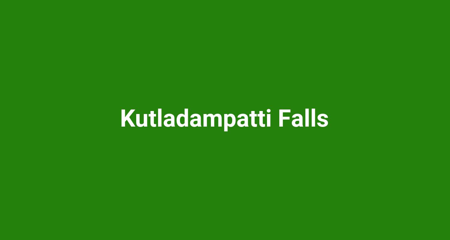 Kutladampatti Falls