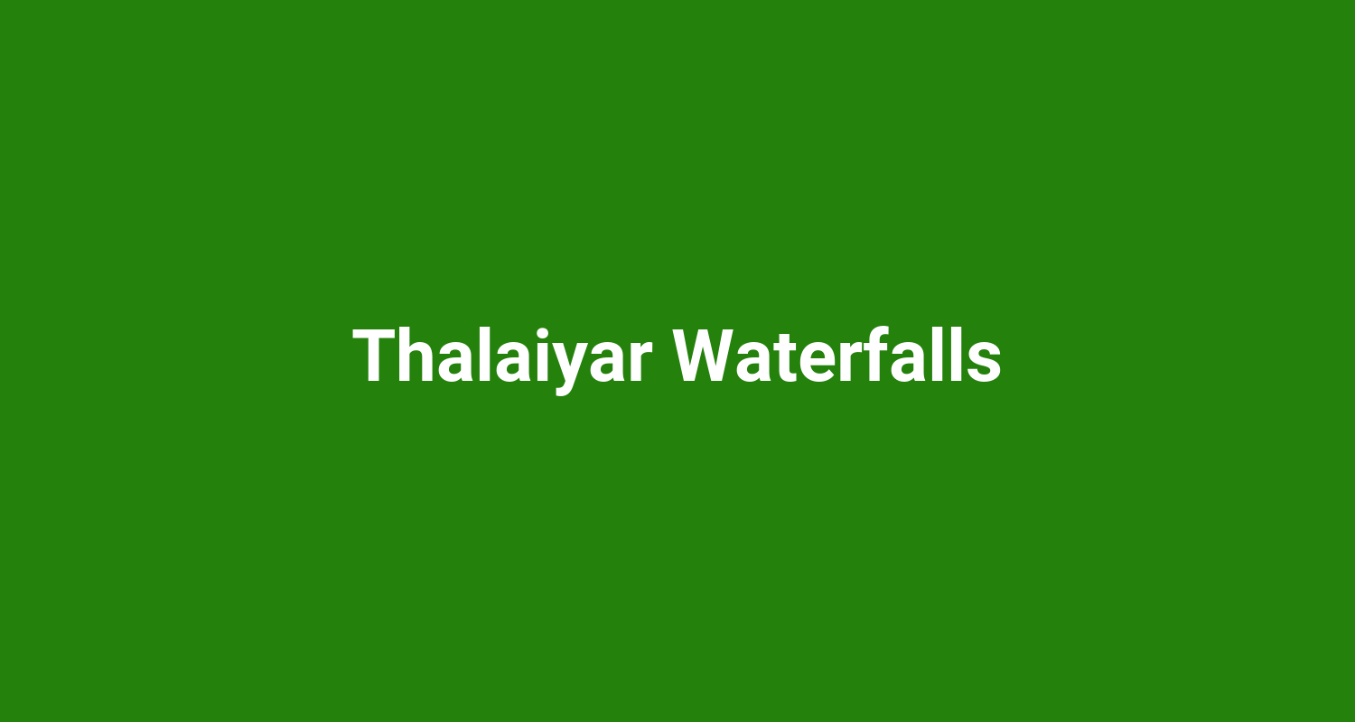 Thalaiyar Waterfalls
