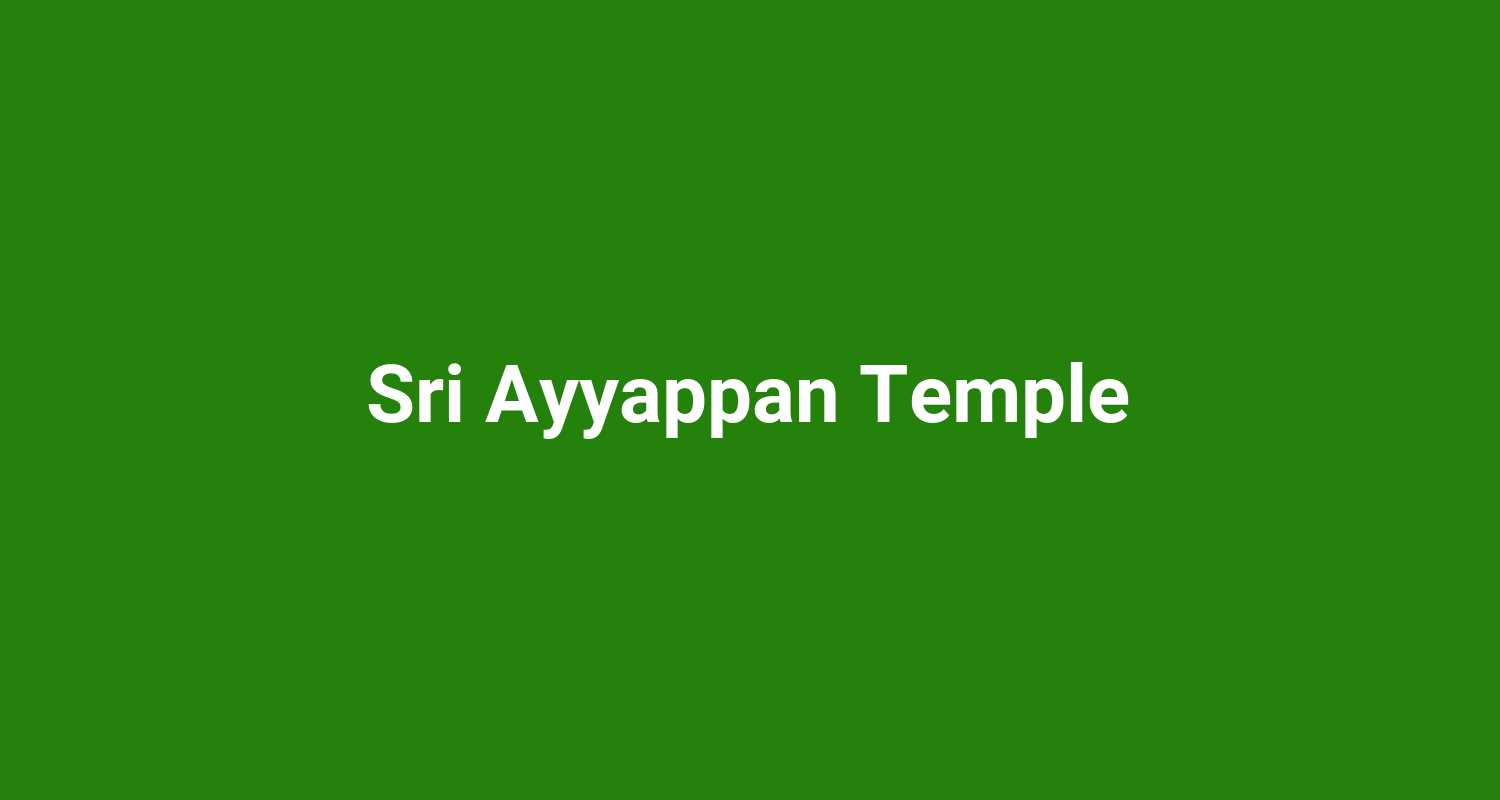 Sri Ayyappan Temple