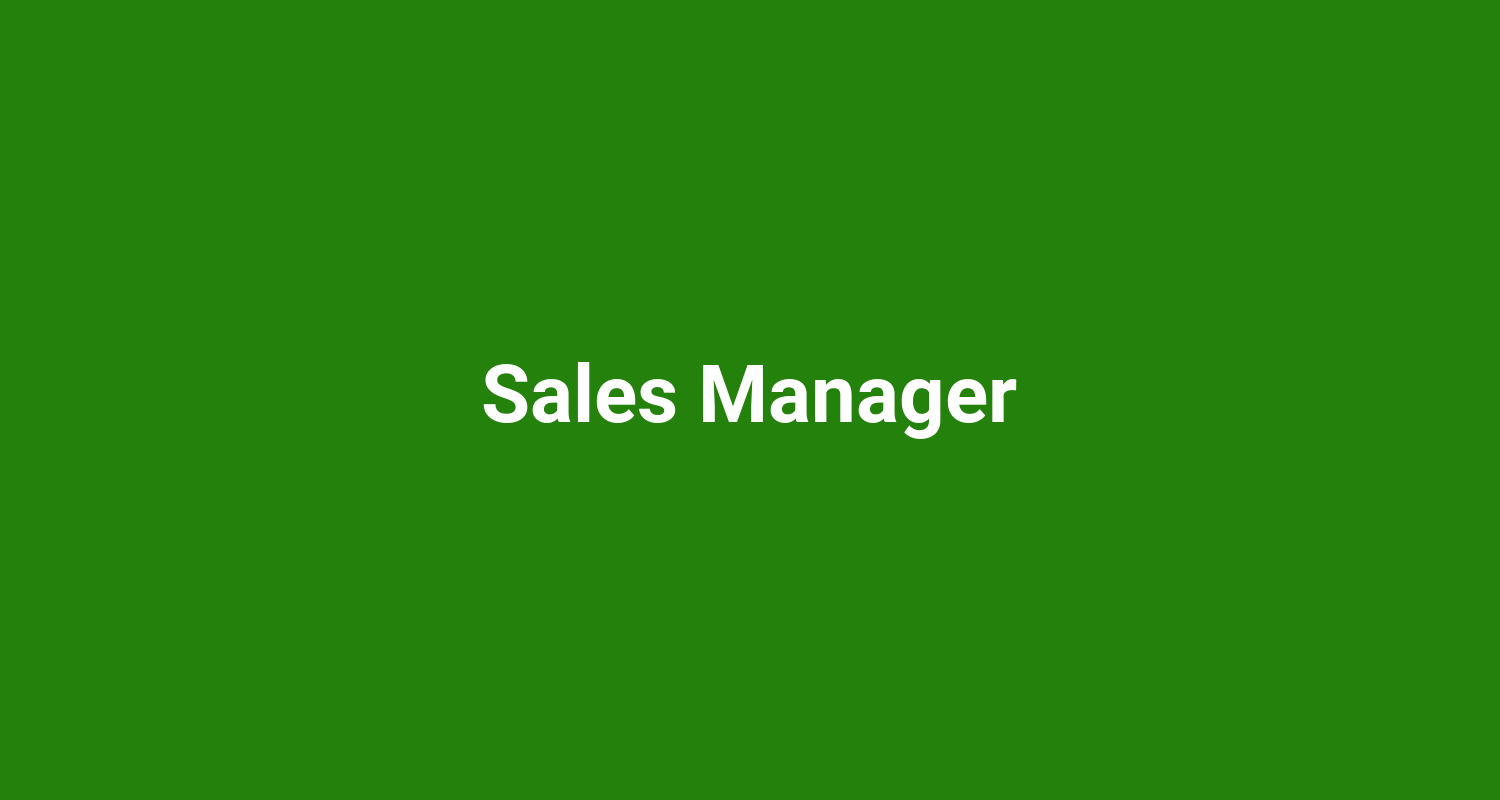 Sales Manager