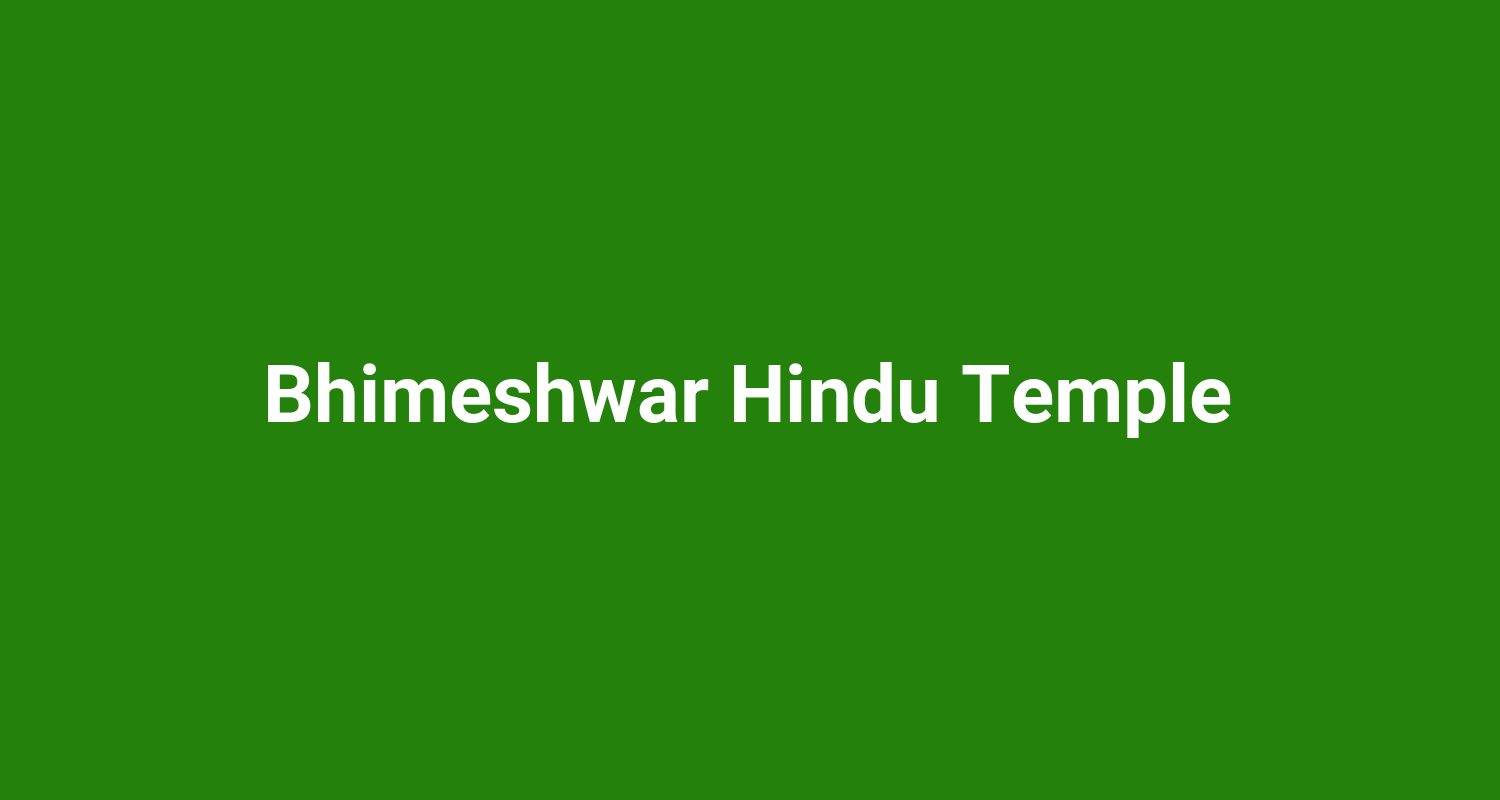 Bhimeshwar Hindu Temple