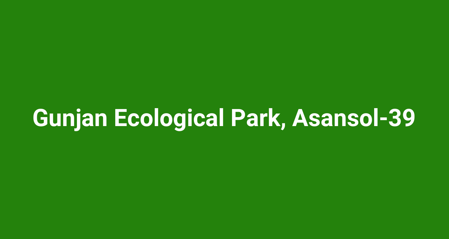 Gunjan Ecological Park Asansol39