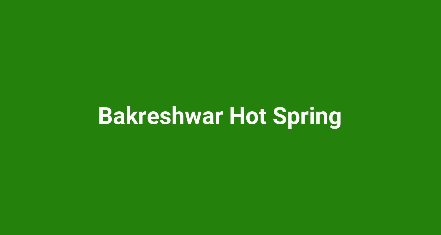 Bakreshwar Hot Spring