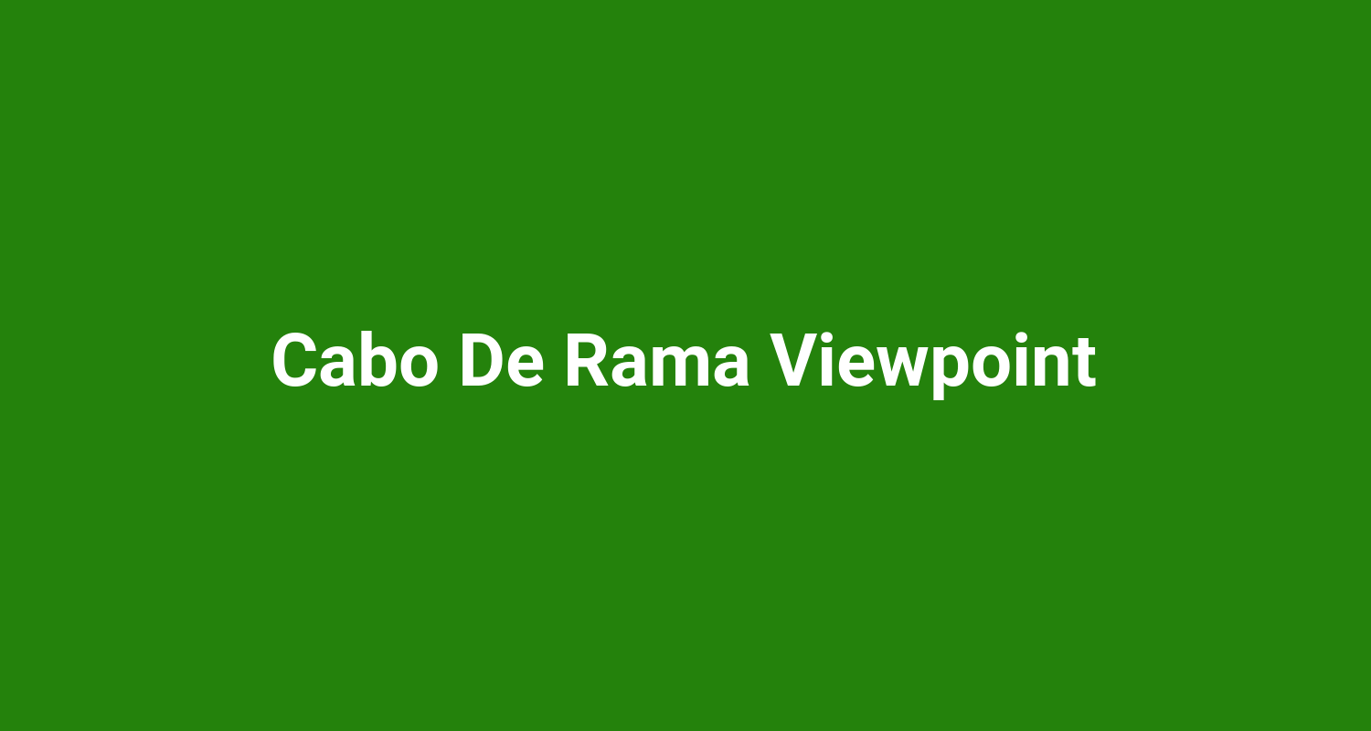 Cabo De Rama Viewpoint