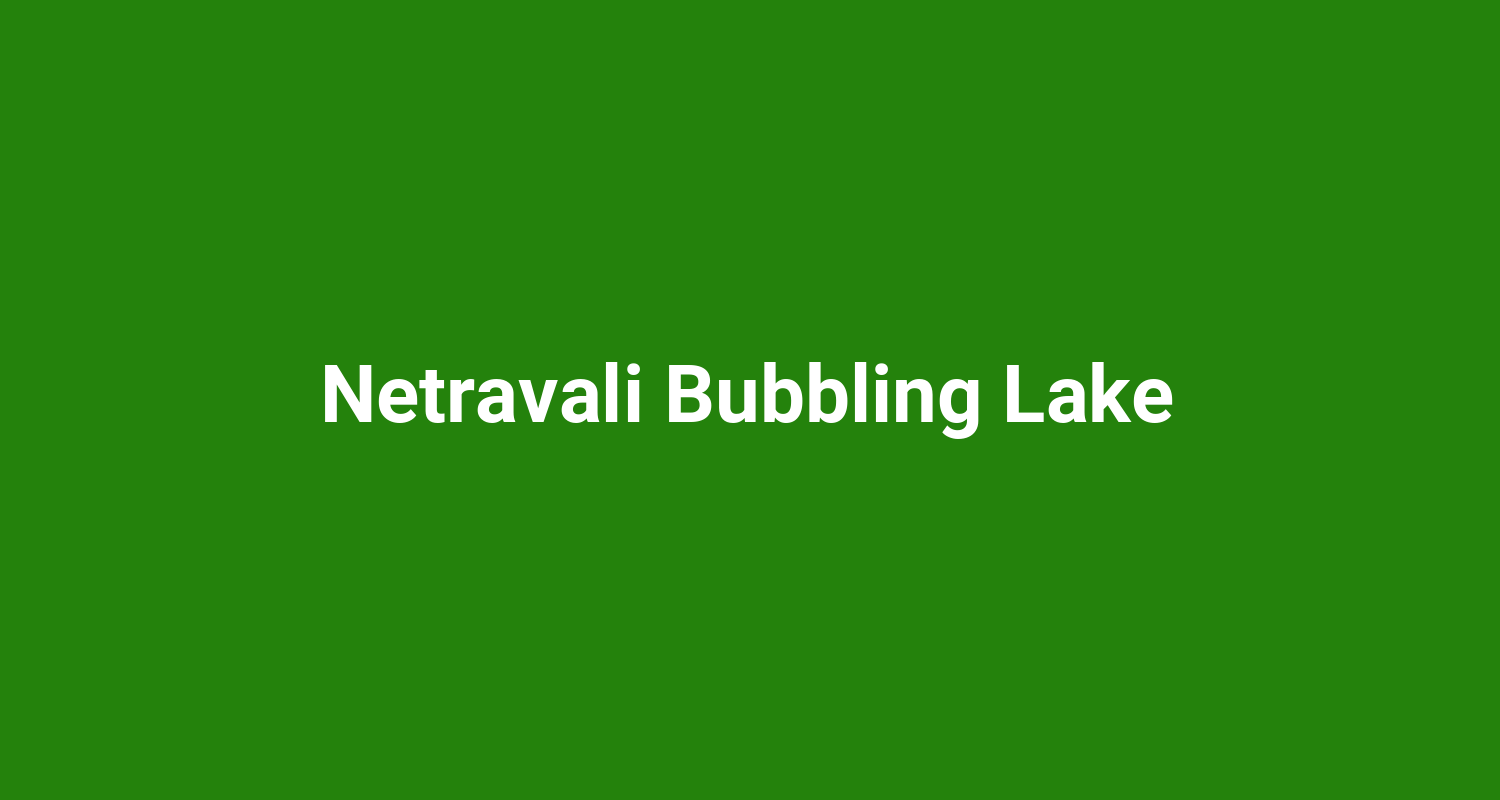 Netravali Bubbling Lake