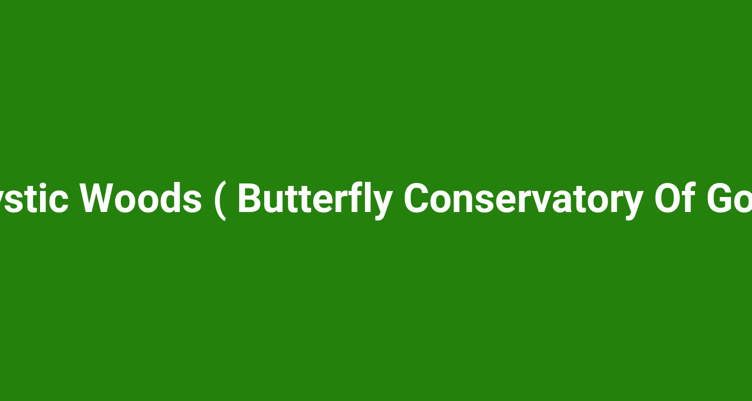 Mystic Woods ( Butterfly Conservatory Of Goa )
