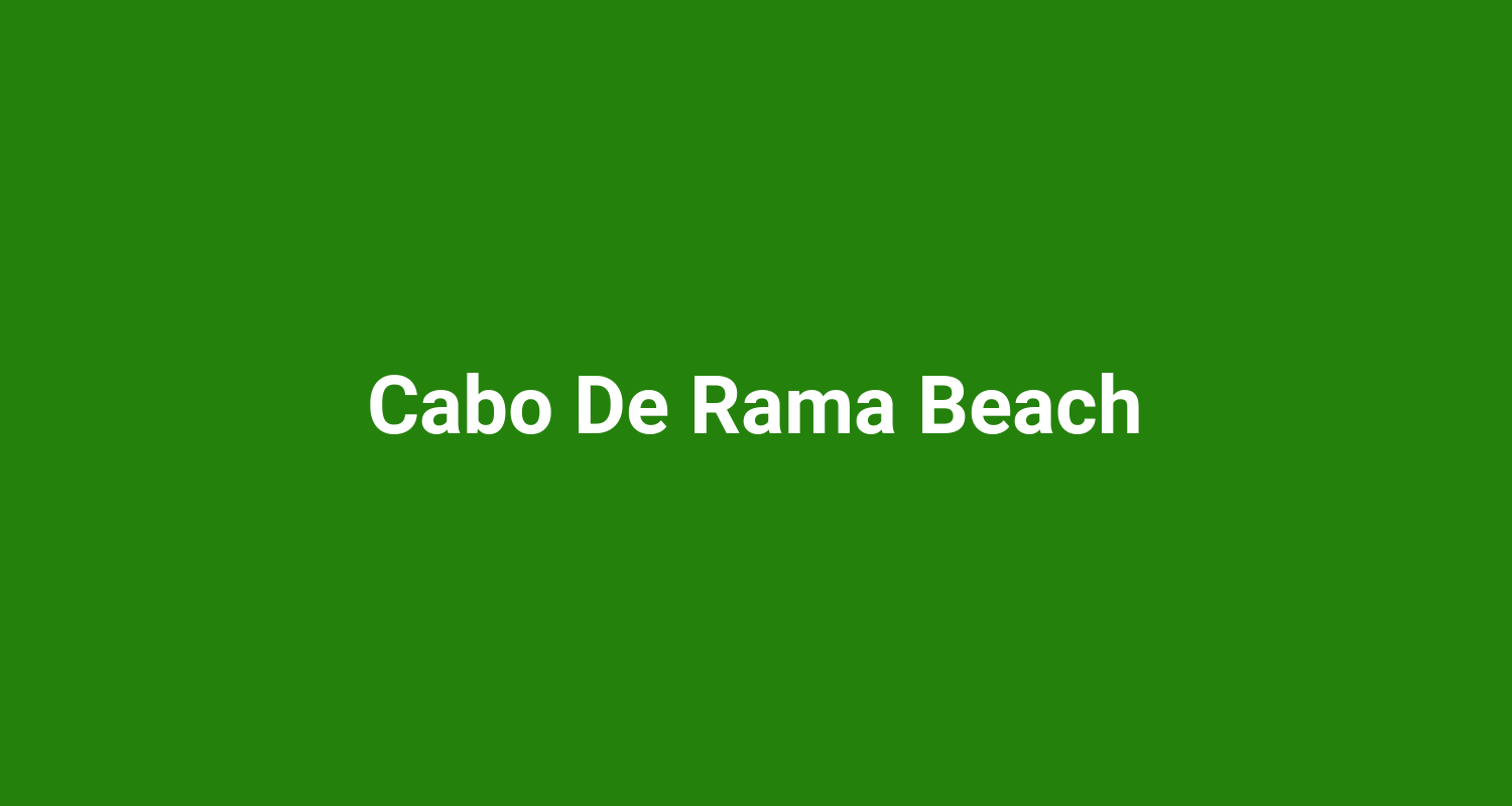 Cabo De Rama Beach
