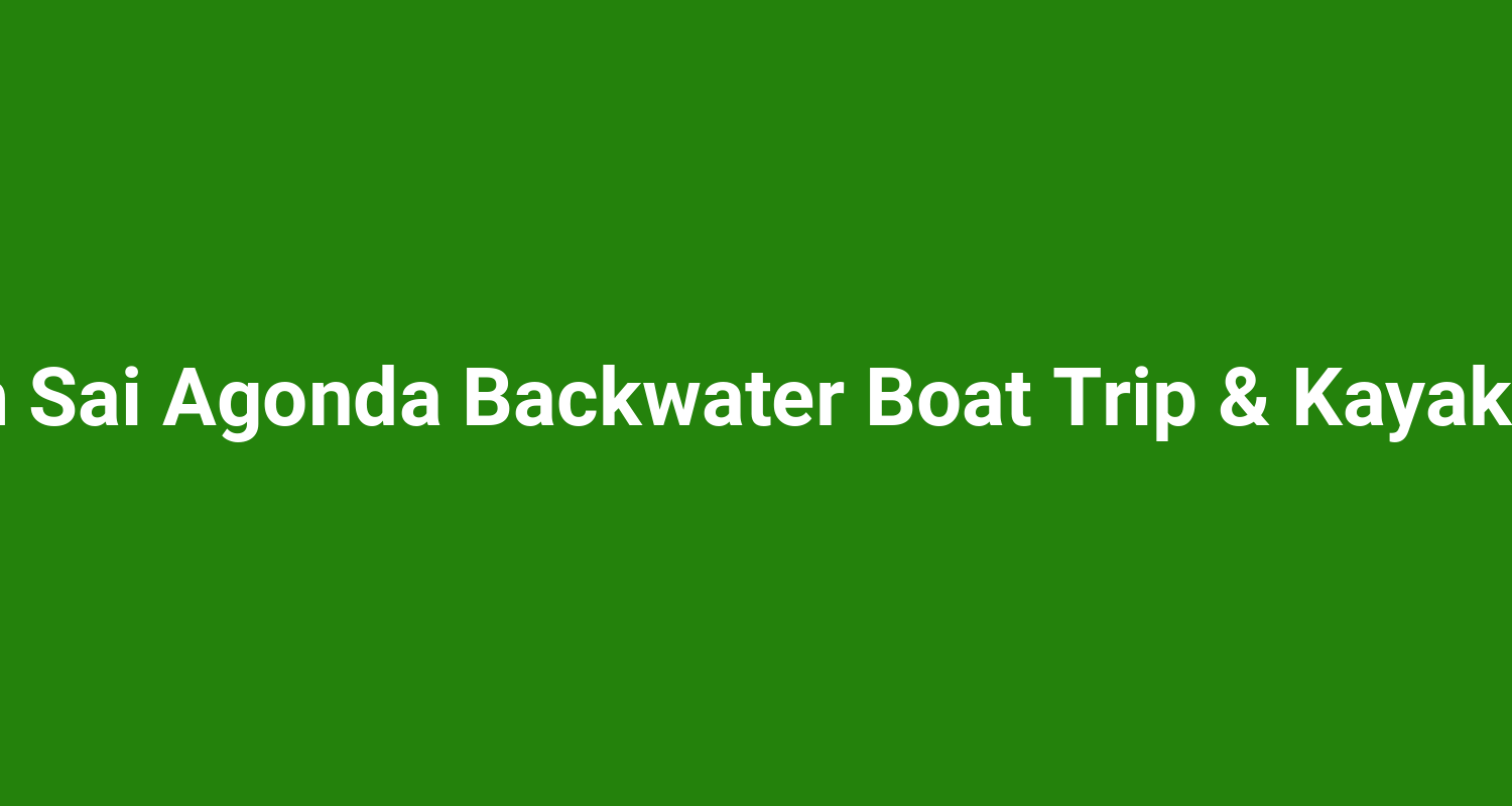 Om Sai Agonda Backwater Boat Trip & Kayaking