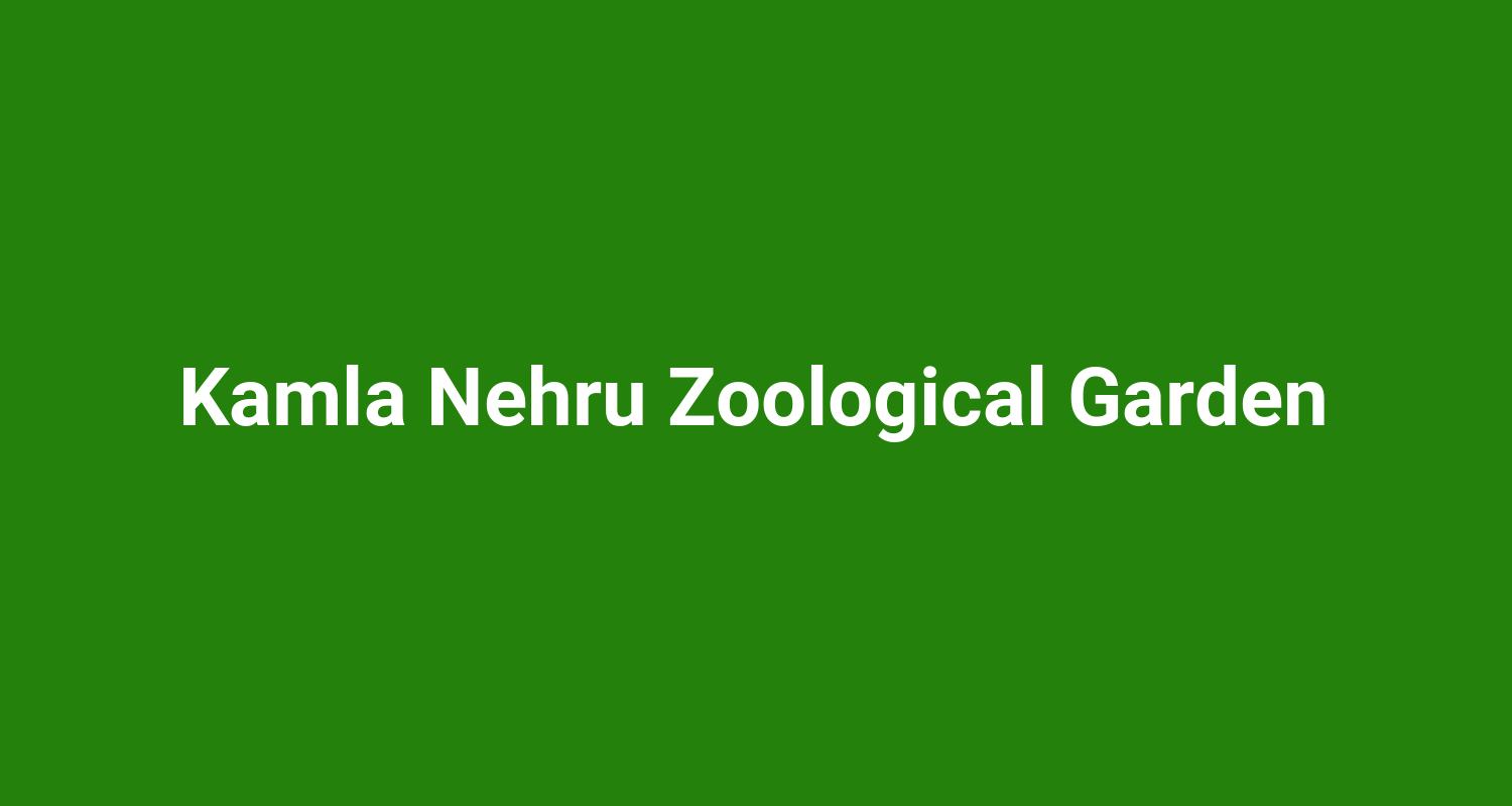 Kamla Nehru Zoological Garden