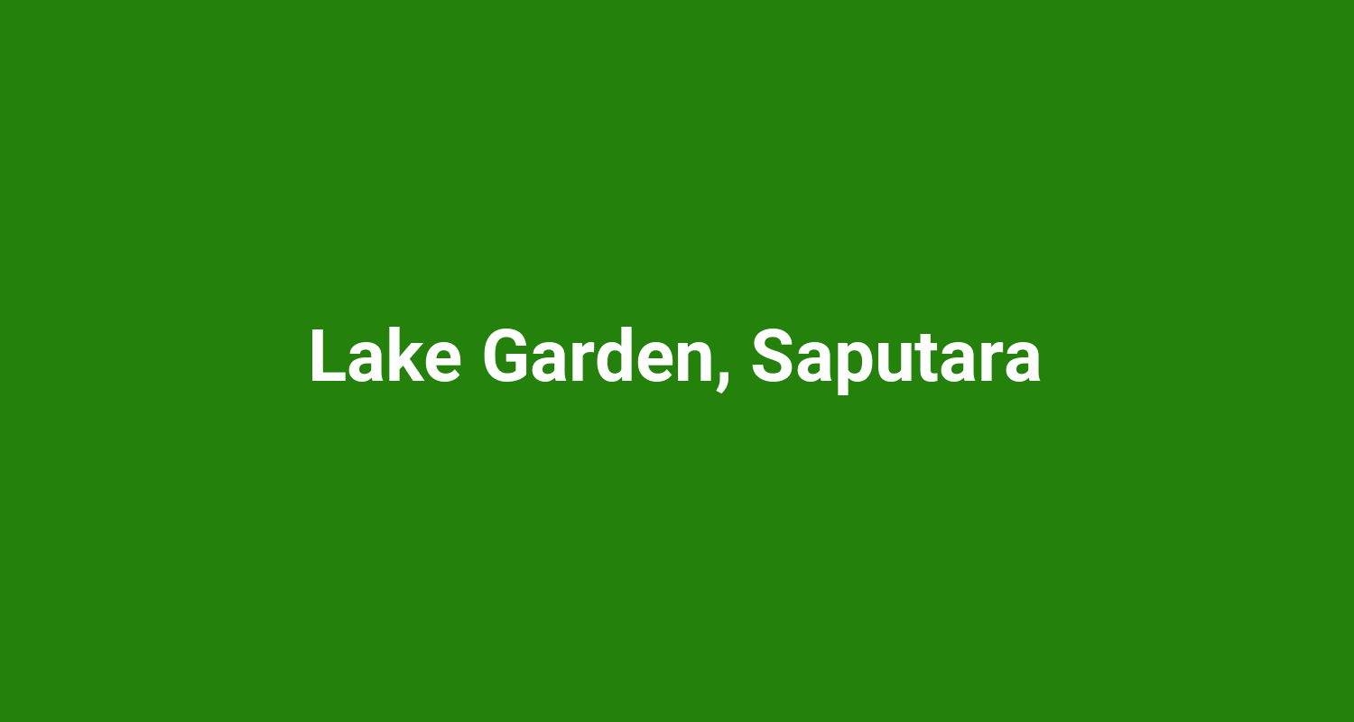 Lake Garden, Saputara