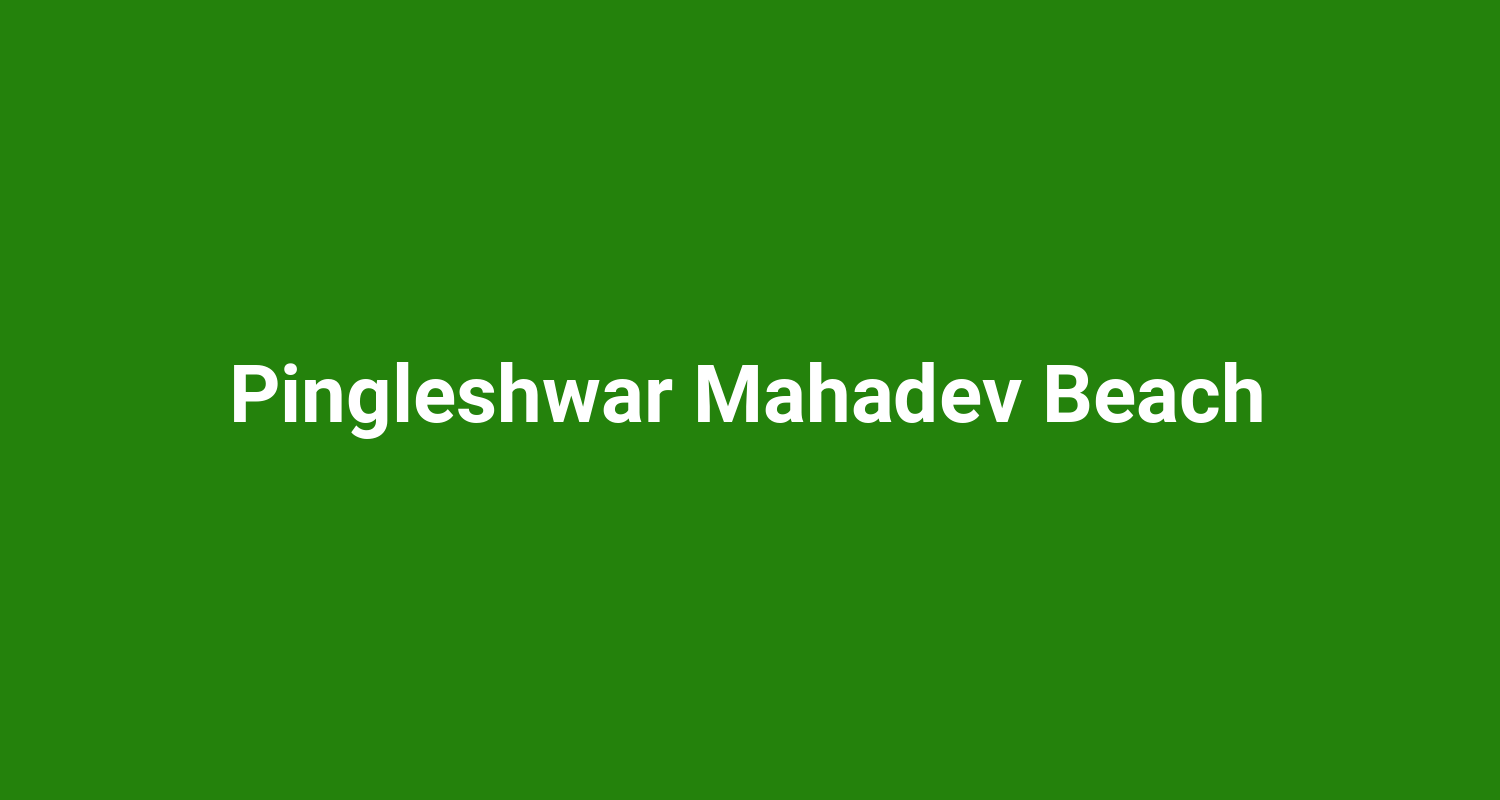 Pingleshwar Mahadev Beach