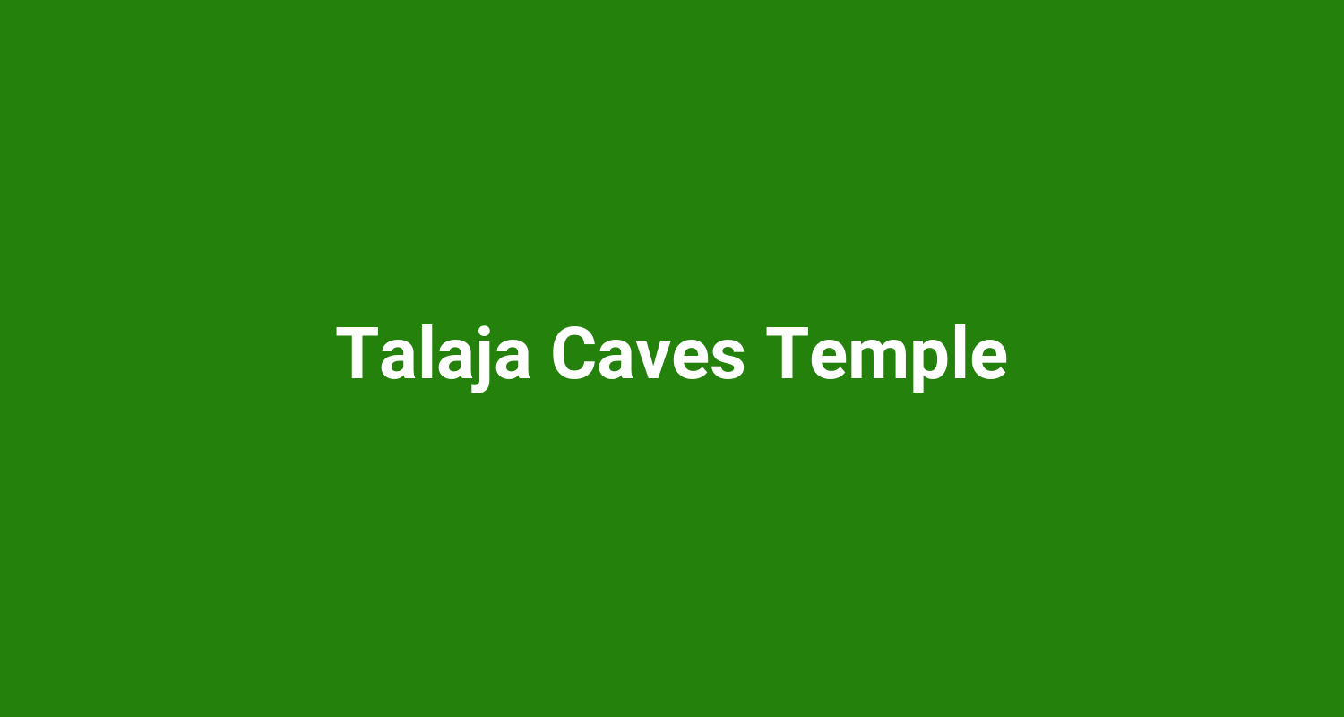 Talaja Caves Temple