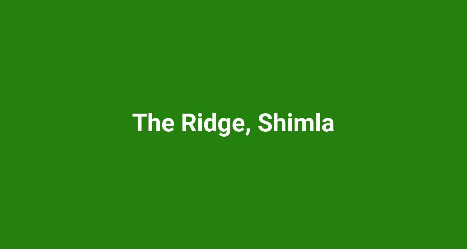 The Ridge, Shimla