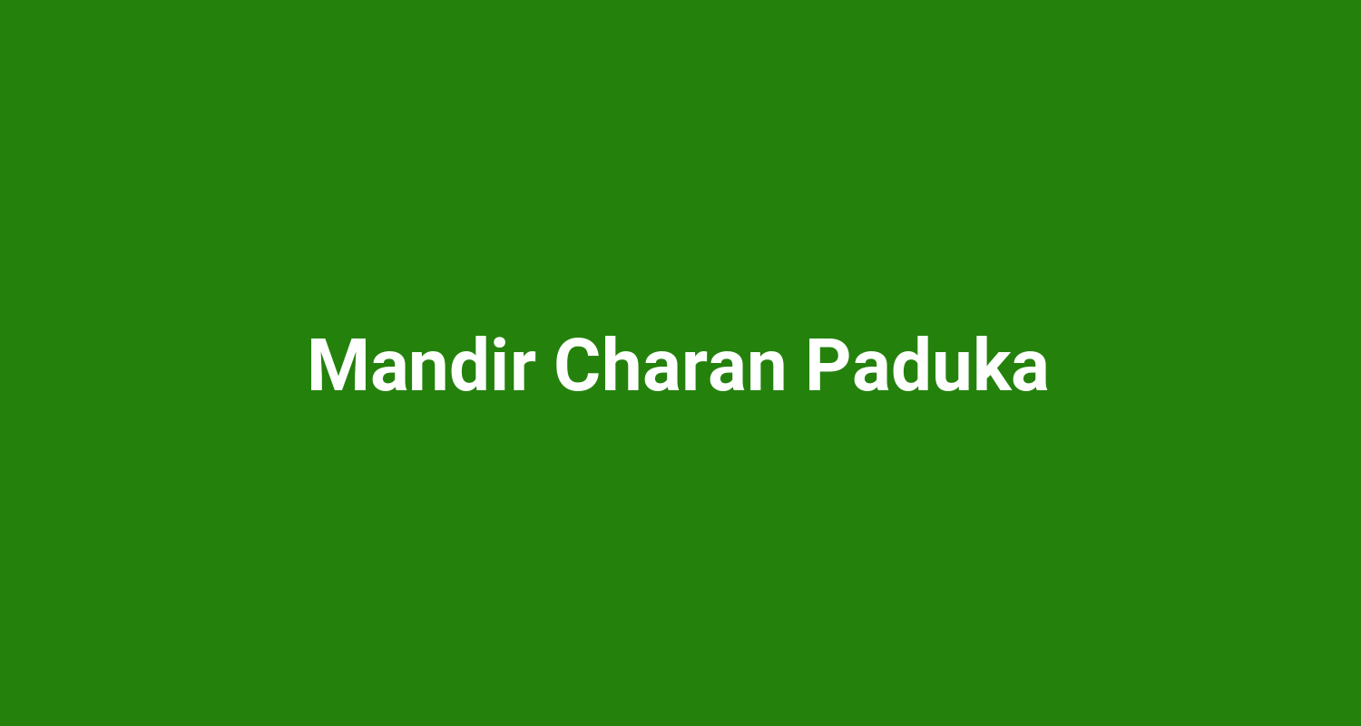 Mandir Charan Paduka