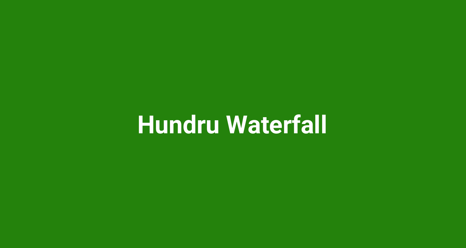 Hundru Waterfall
