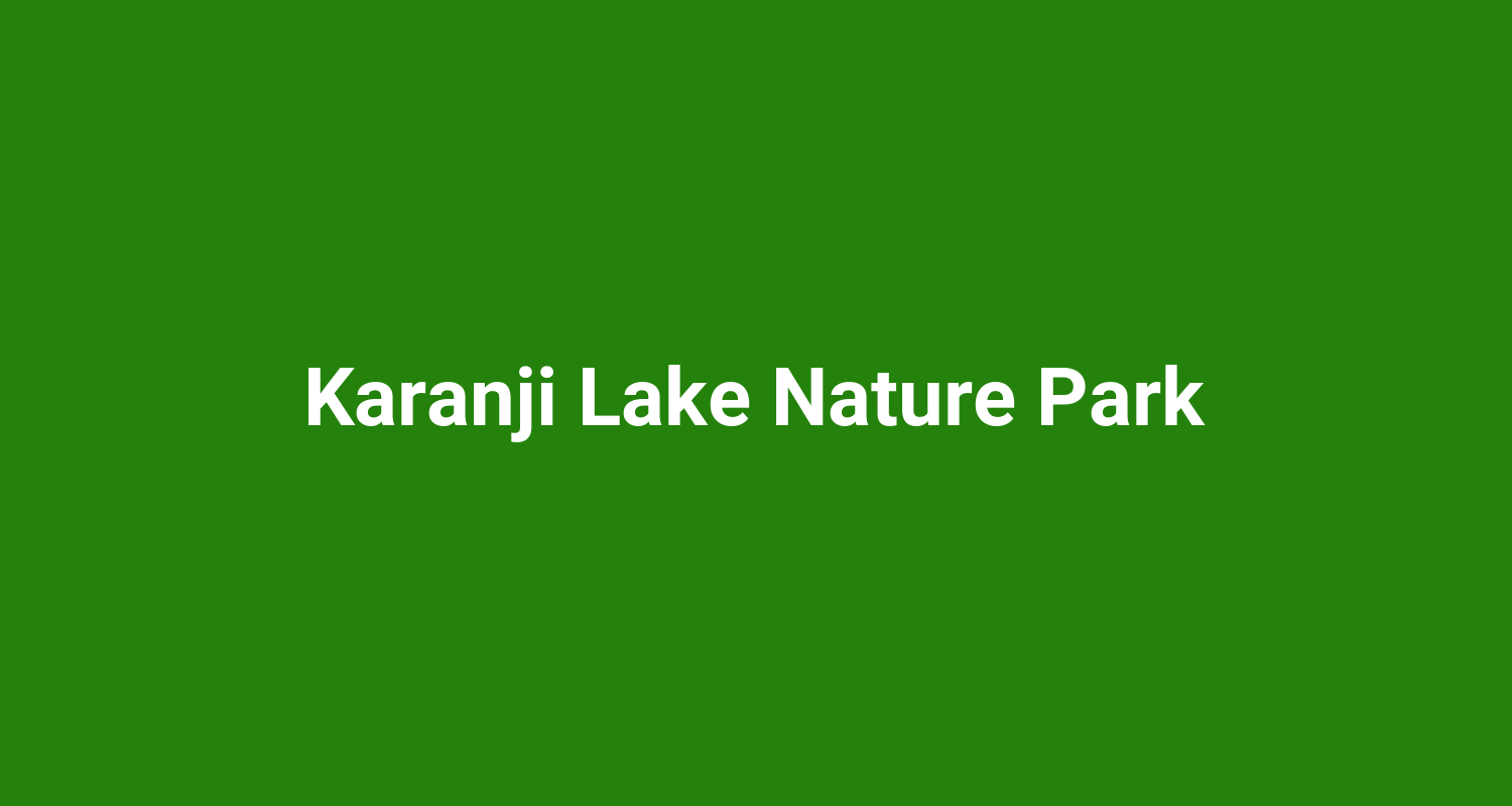 Karanji Lake Nature Park