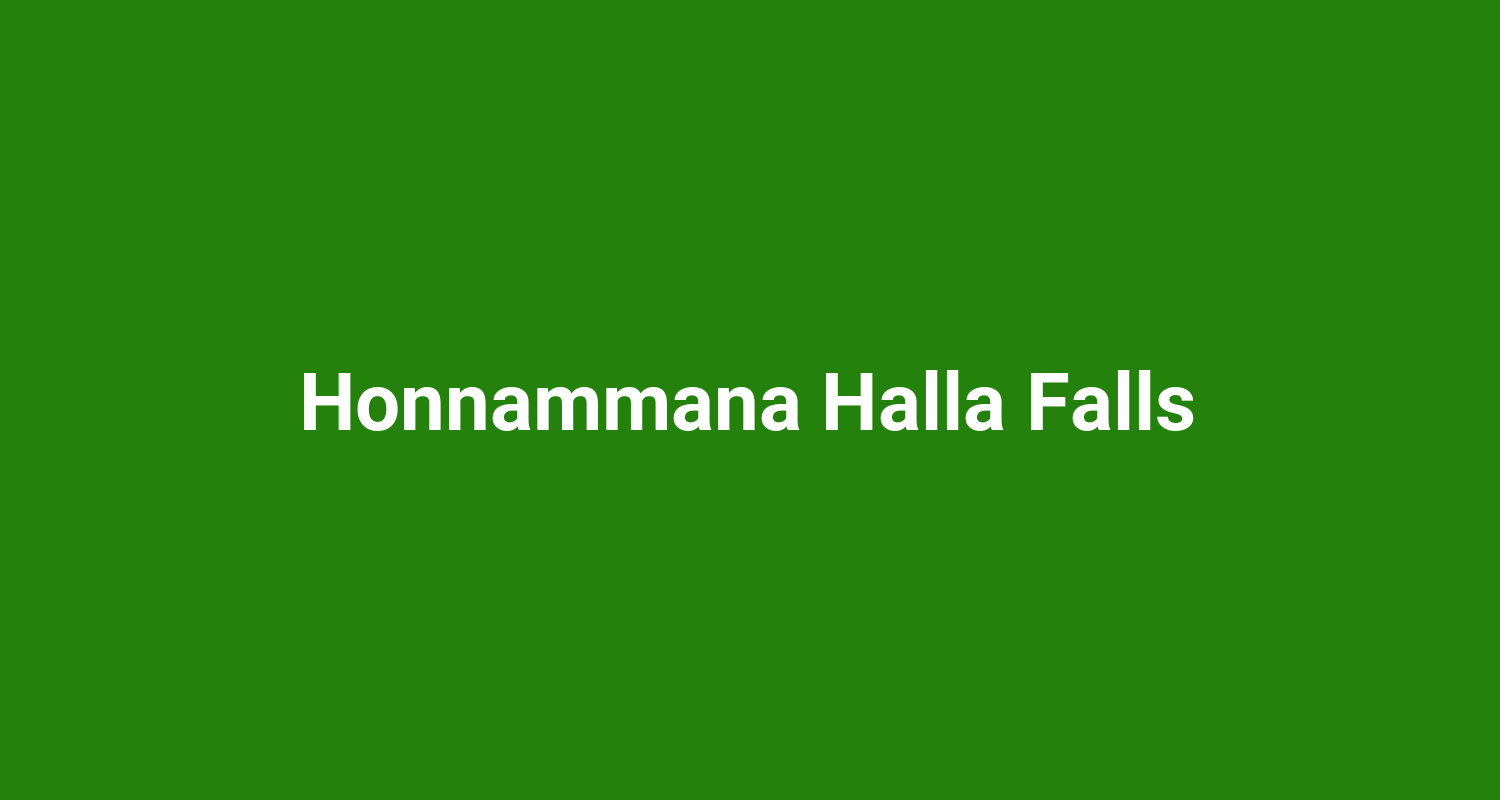Honnammana Halla Falls