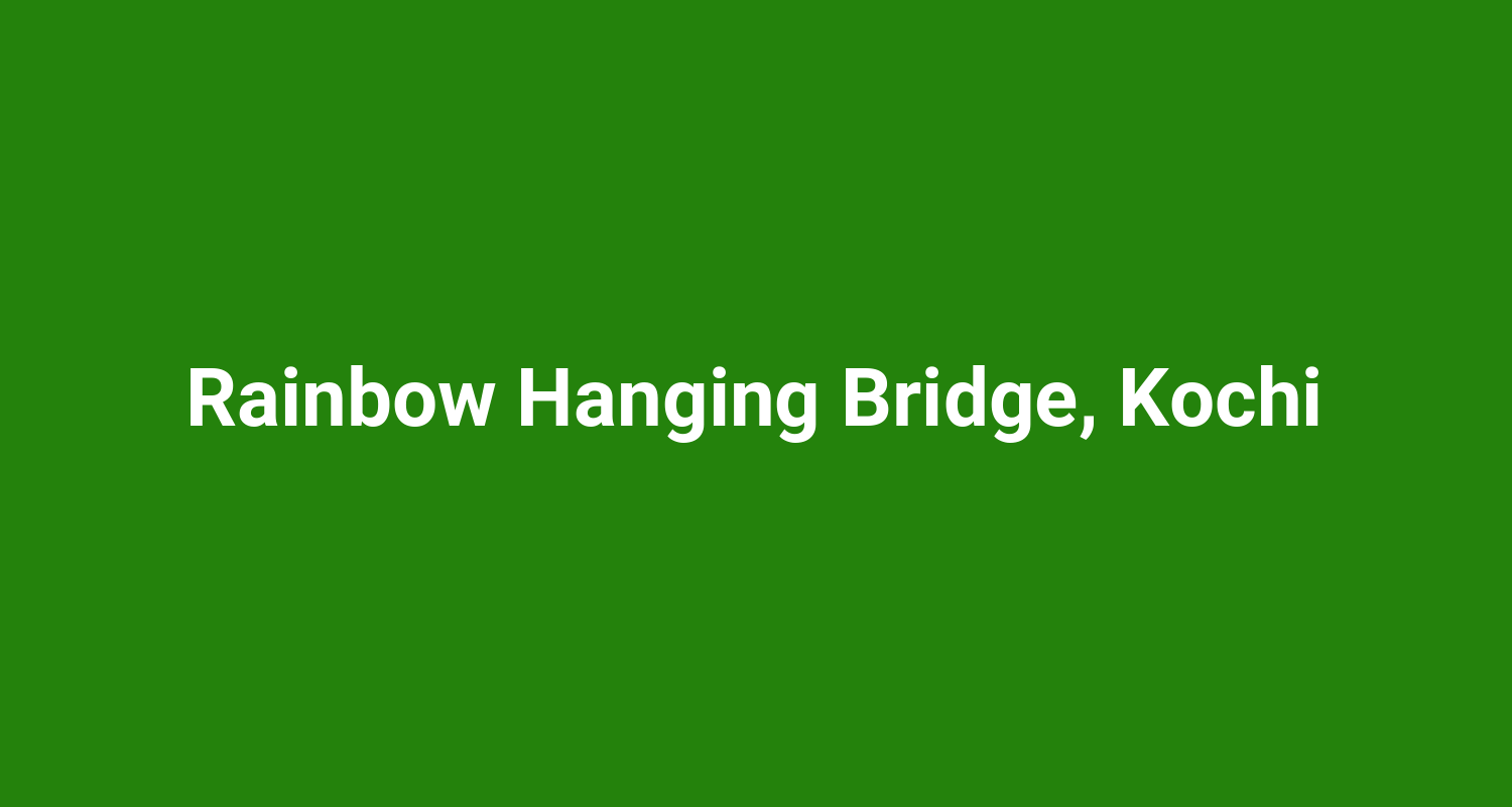 Rainbow Hanging Bridge, Kochi