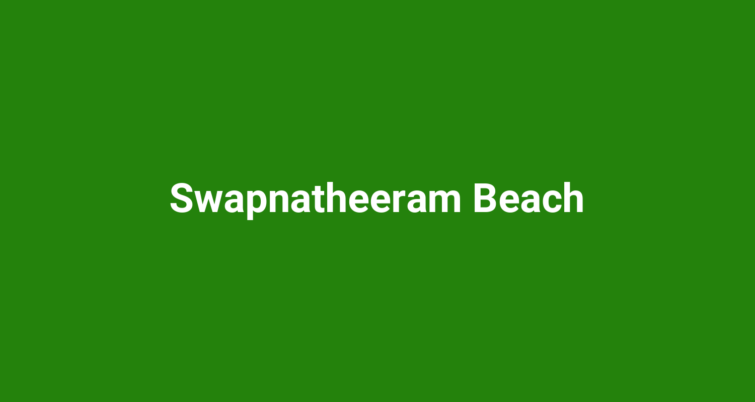 Swapnatheeram Beach