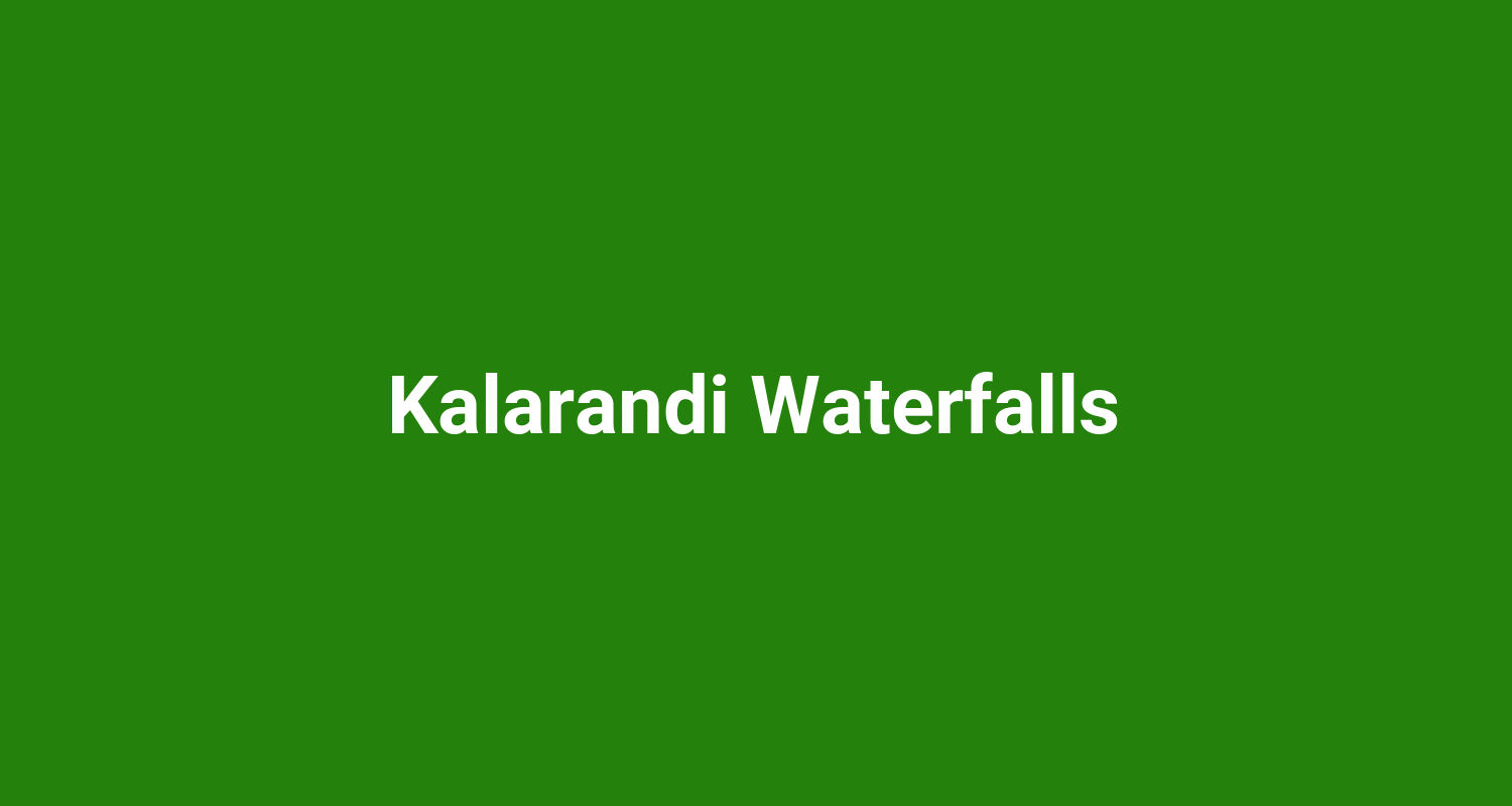 Kalarandi Waterfalls