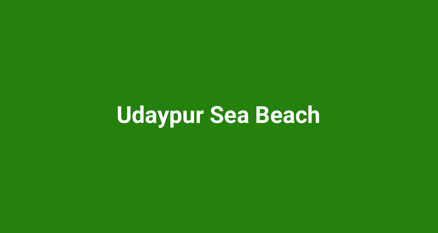 Udaypur Sea Beach
