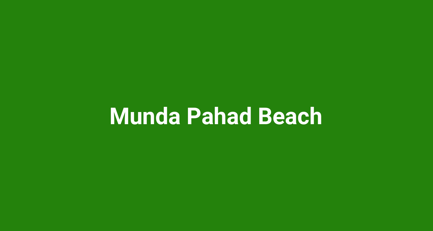 Munda Pahad Beach