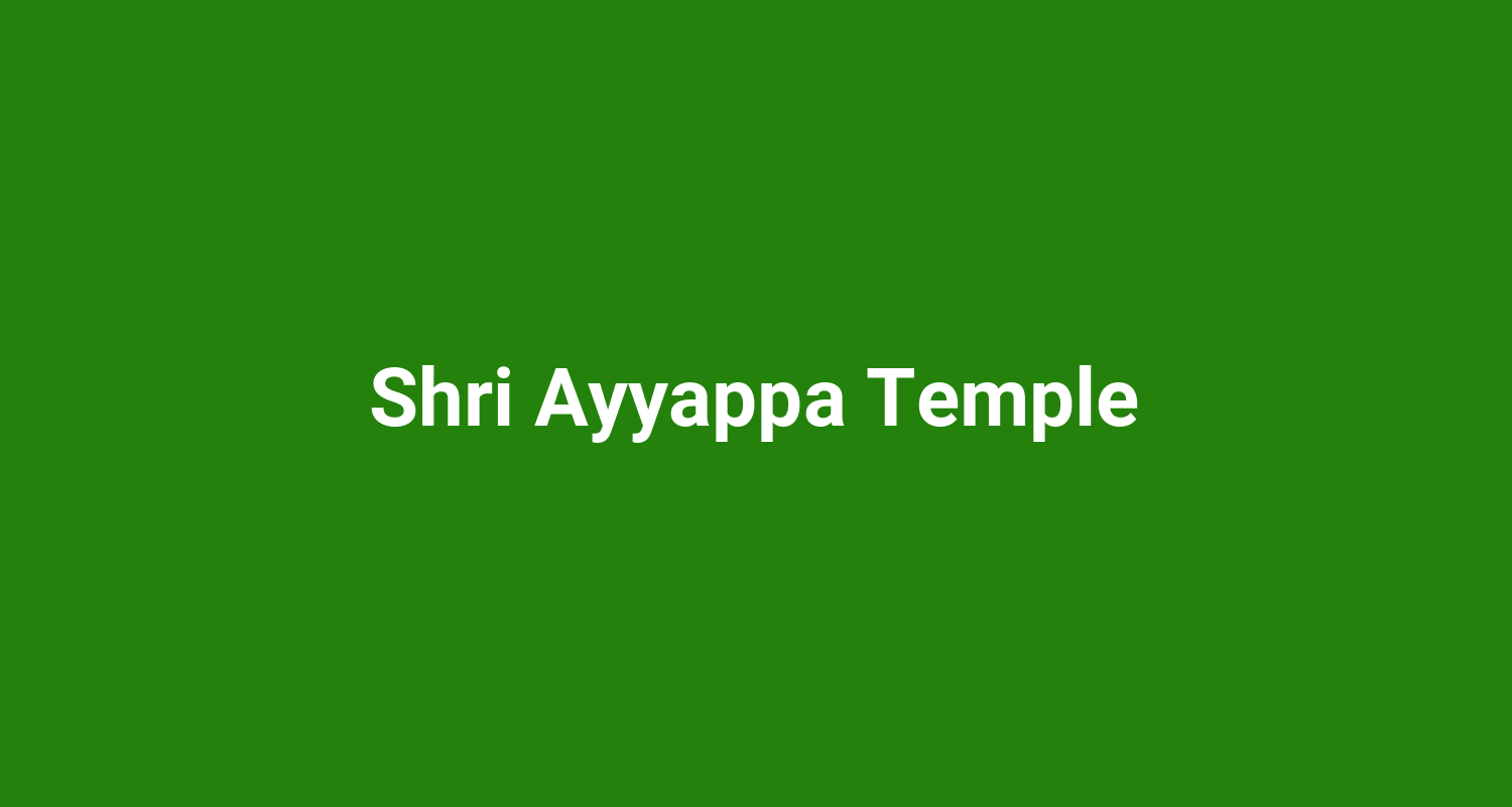 Shri Ayyappa Temple