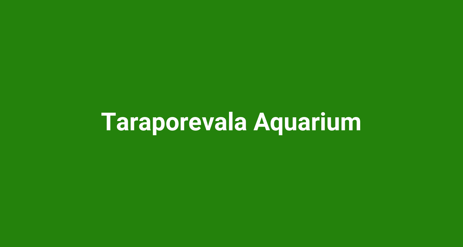 Taraporevala Aquarium