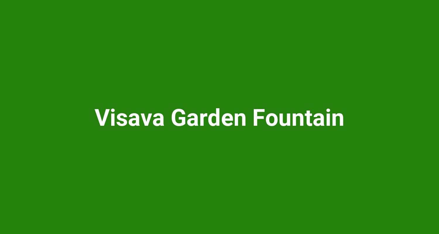 Visava Garden Fountain