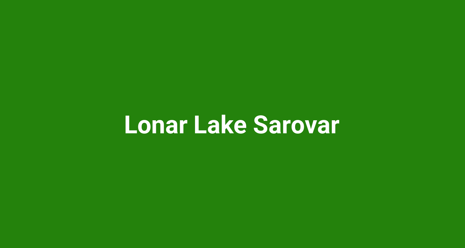 Lonar Lake Sarovar