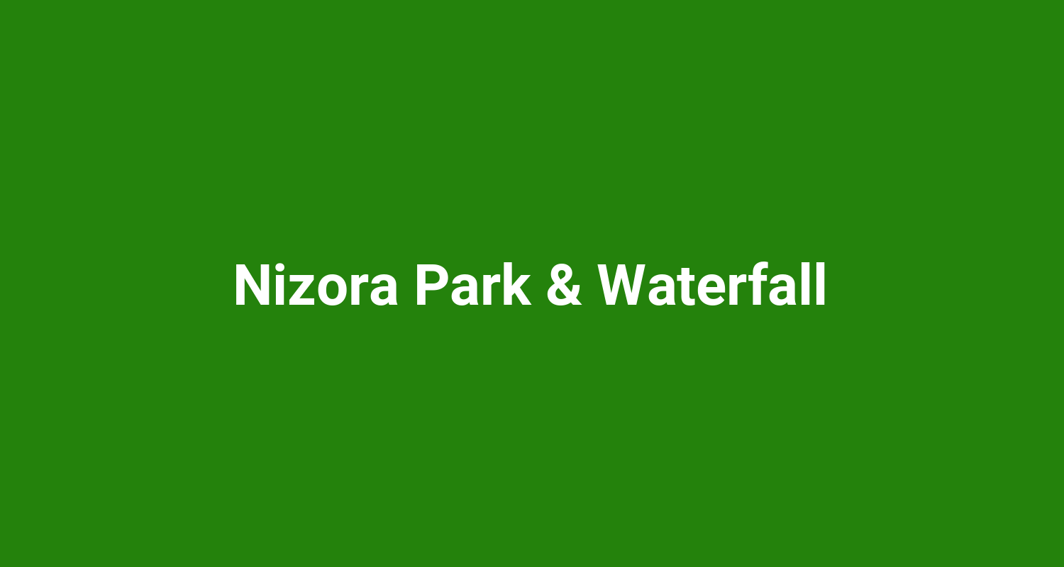Nizora Park  Waterfall