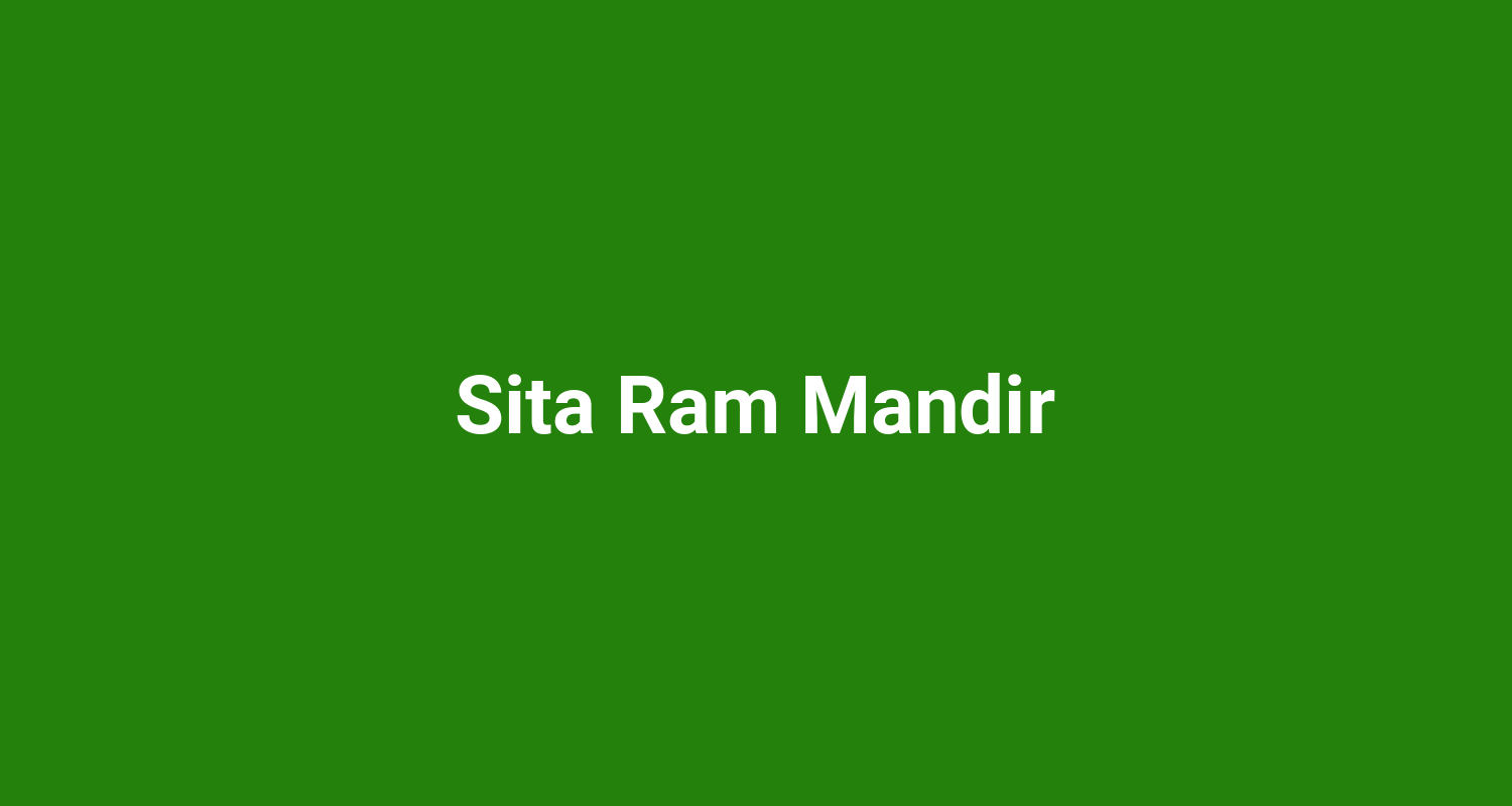 Sita Ram Mandir