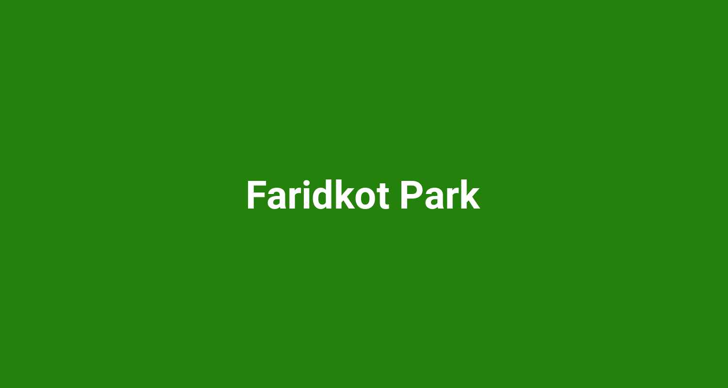 Faridkot Park