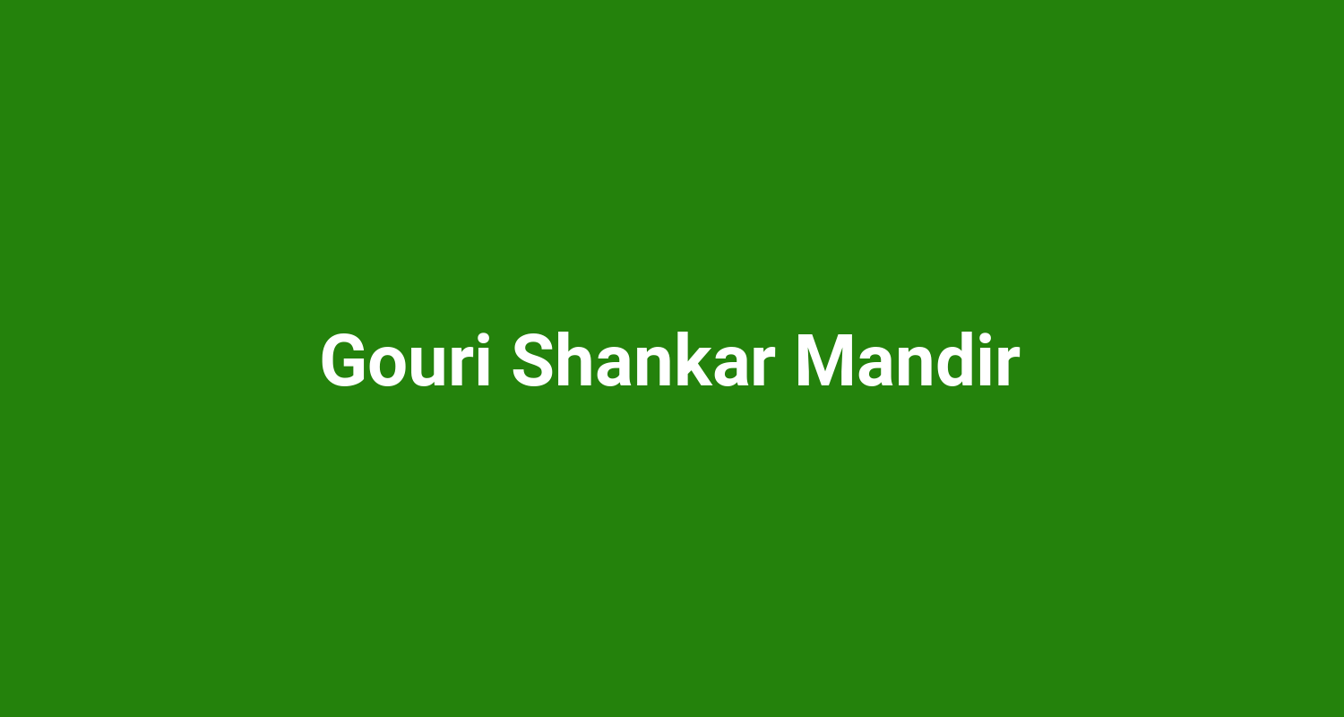 Gouri Shankar Mandir