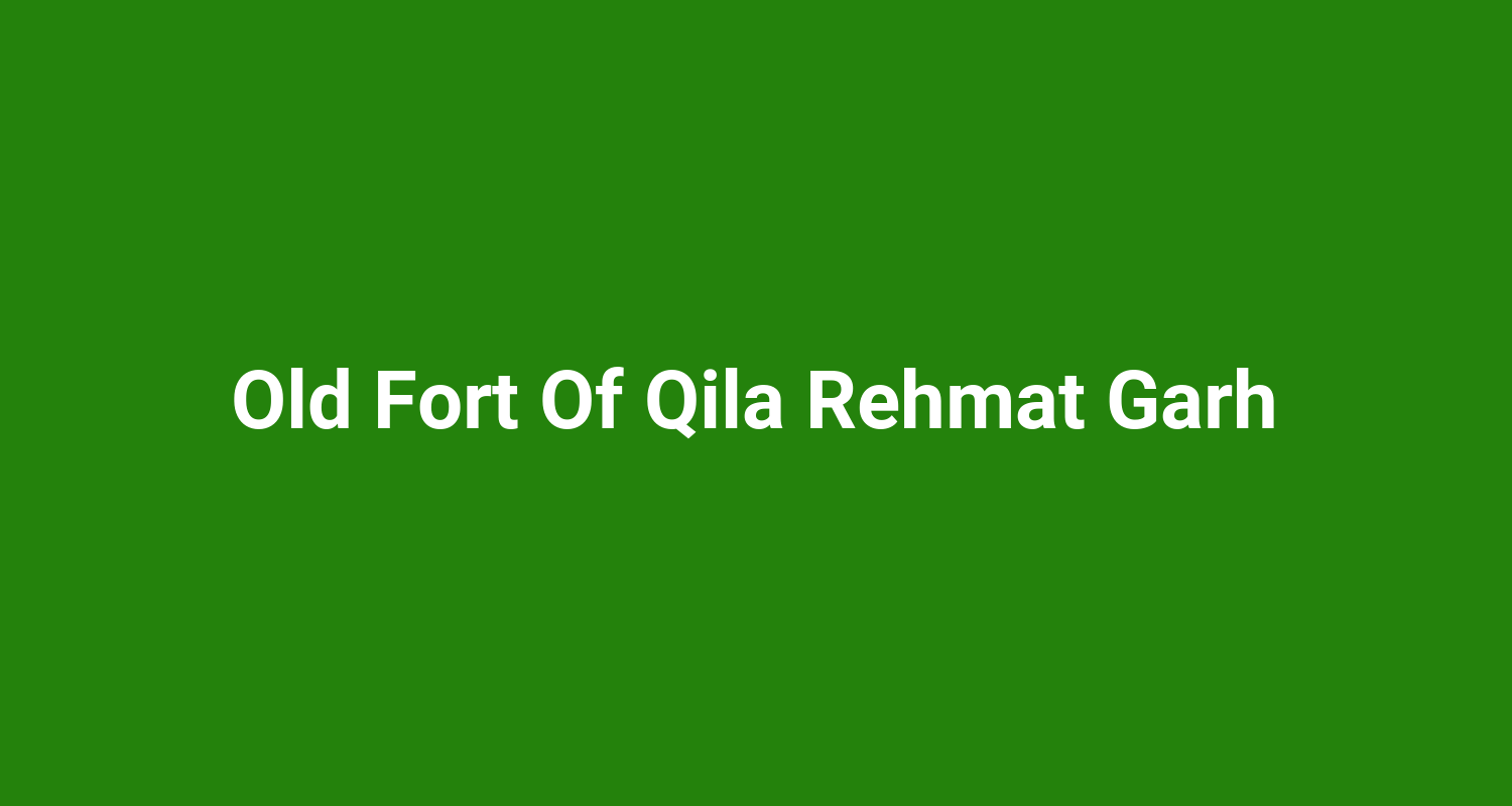 Old Fort Of Qila Rehmat Garh
