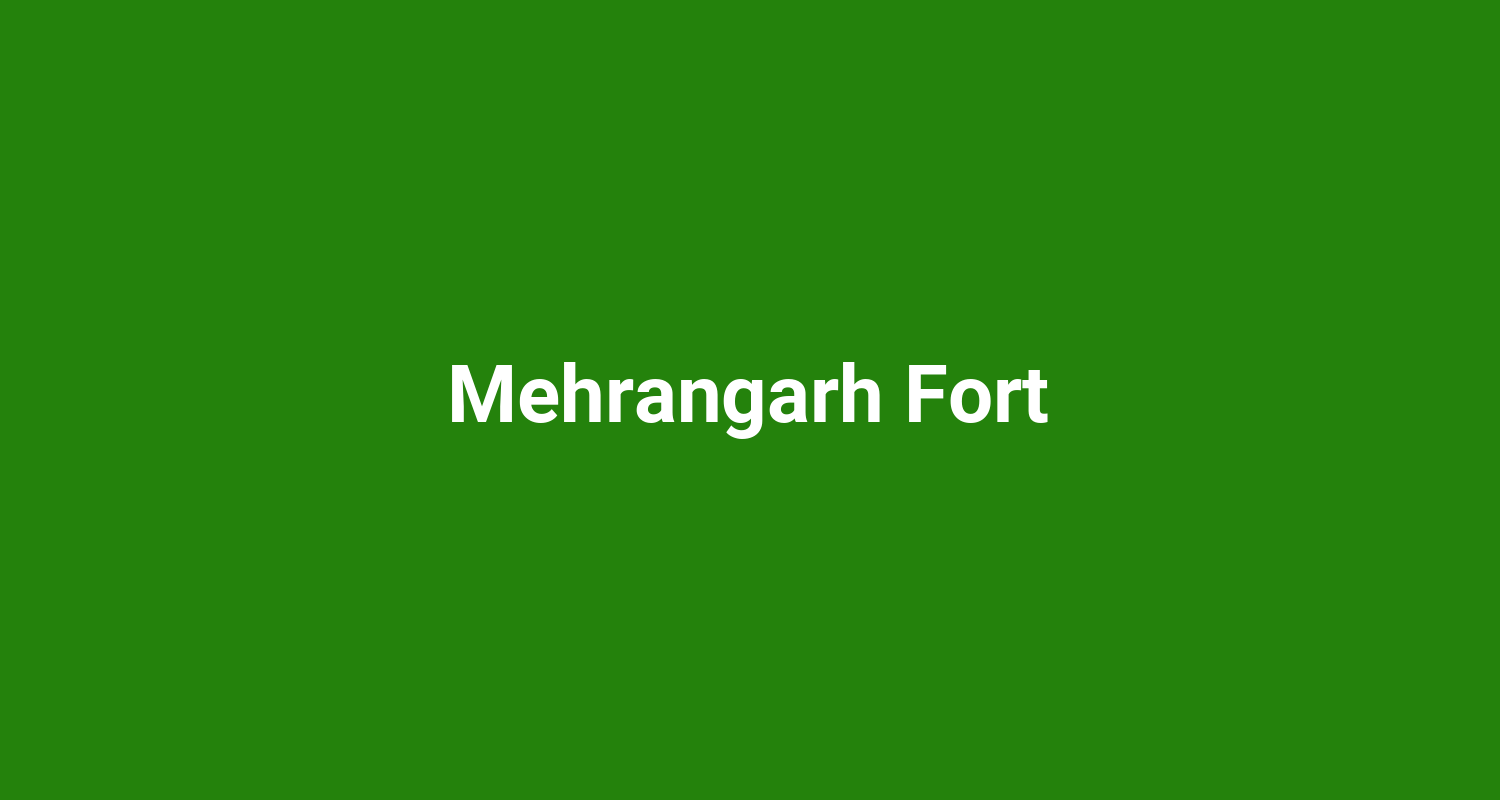 Mehrangarh Fort